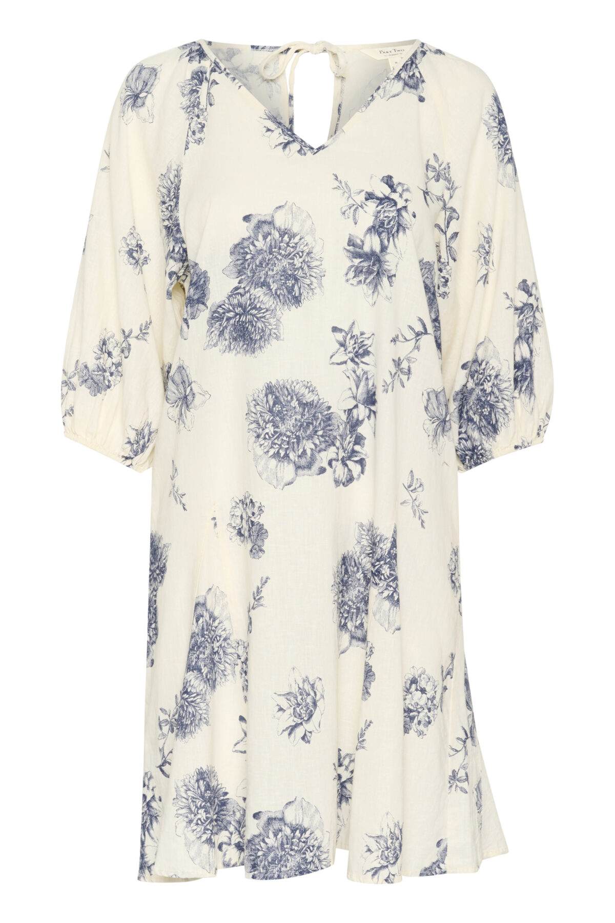Robe imprimée fleurie en lin mélangé – Image 2