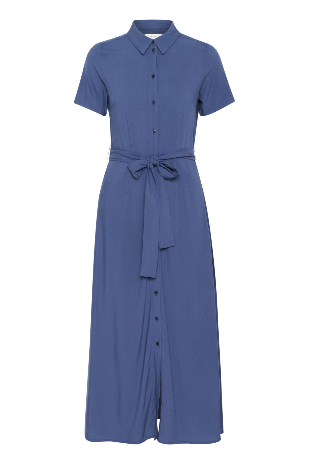 Robe chemise ceinturée manches courtes – Image 2