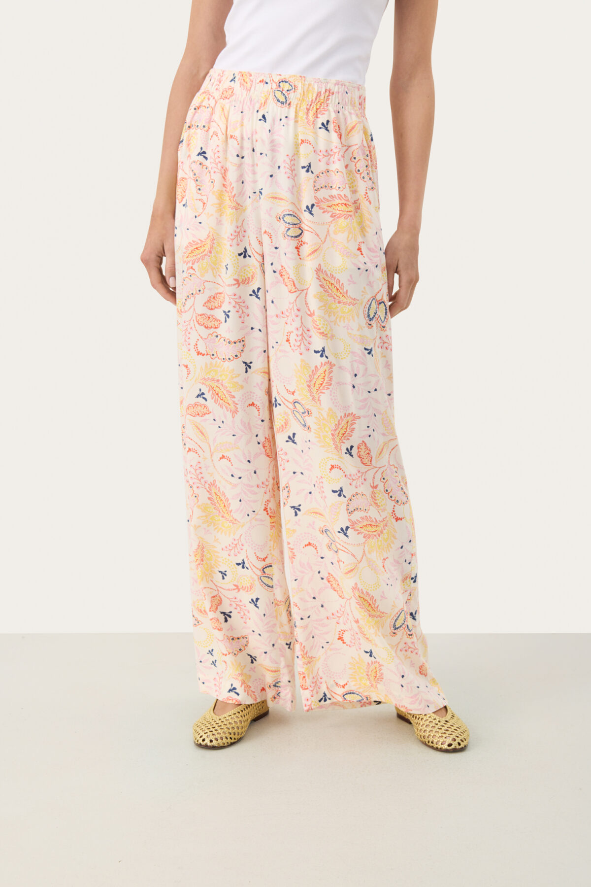 Pantalon large imprimé