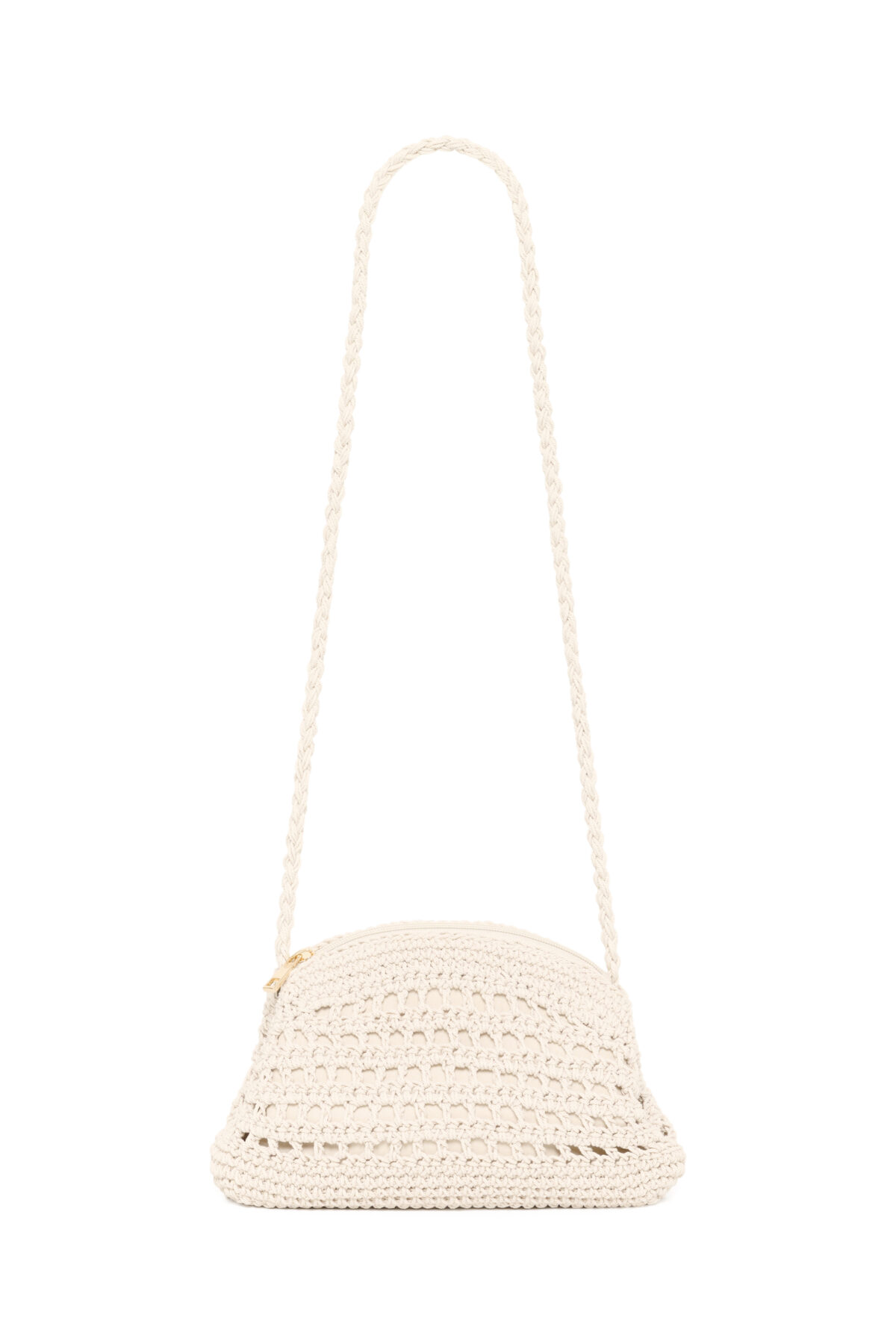 Sac bandoulière en crochet écru – Image 3