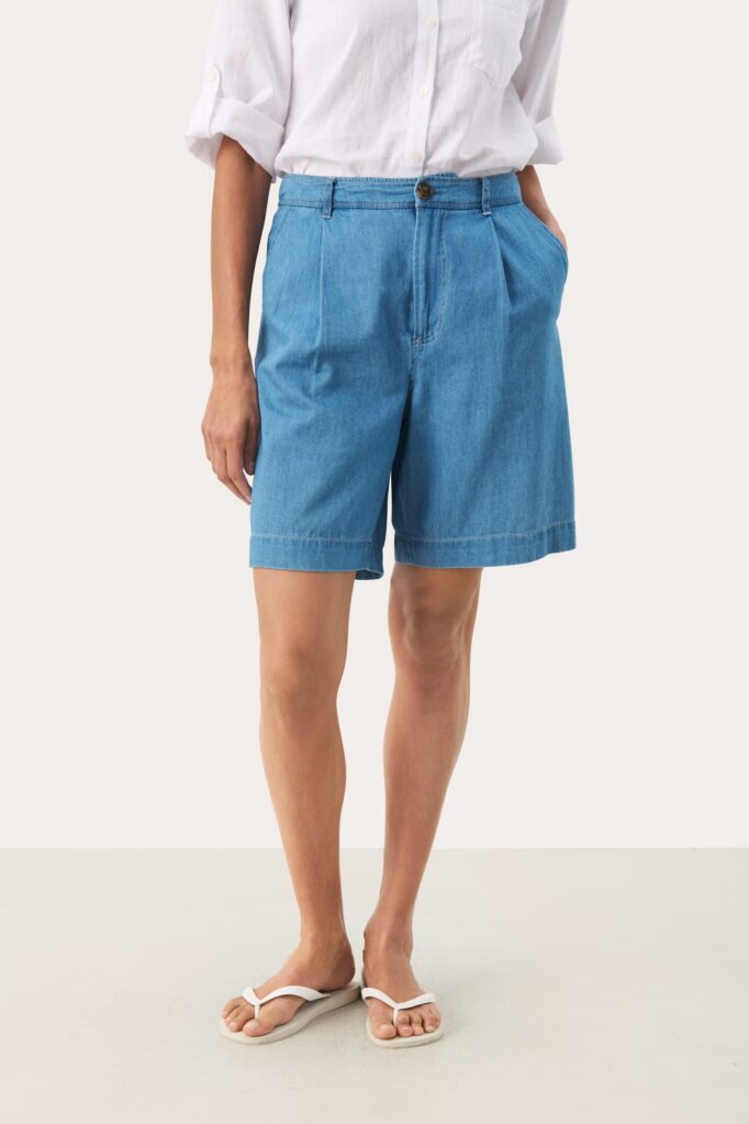 Short mi-long en coton