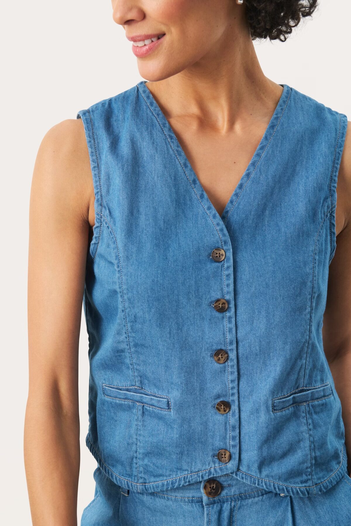 Veston effet jean en coton