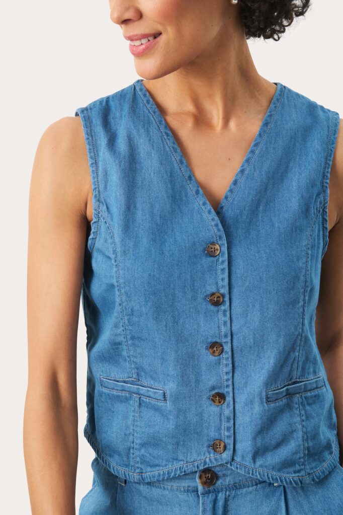 Veston effet jean en coton