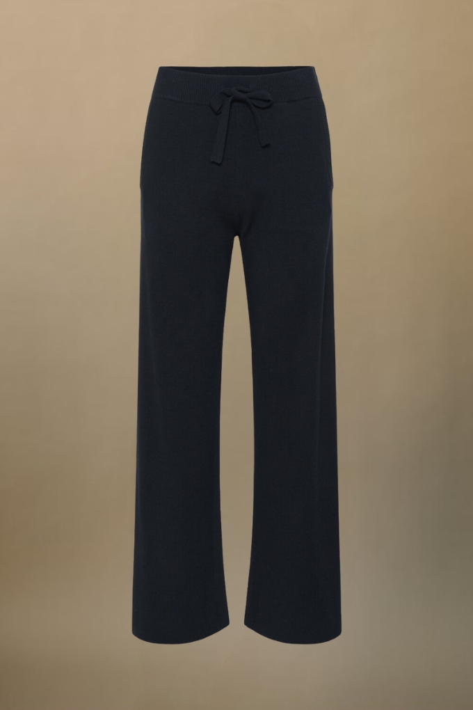 Pantalon noué 50% viscose noir Part Two pour femme vue de face