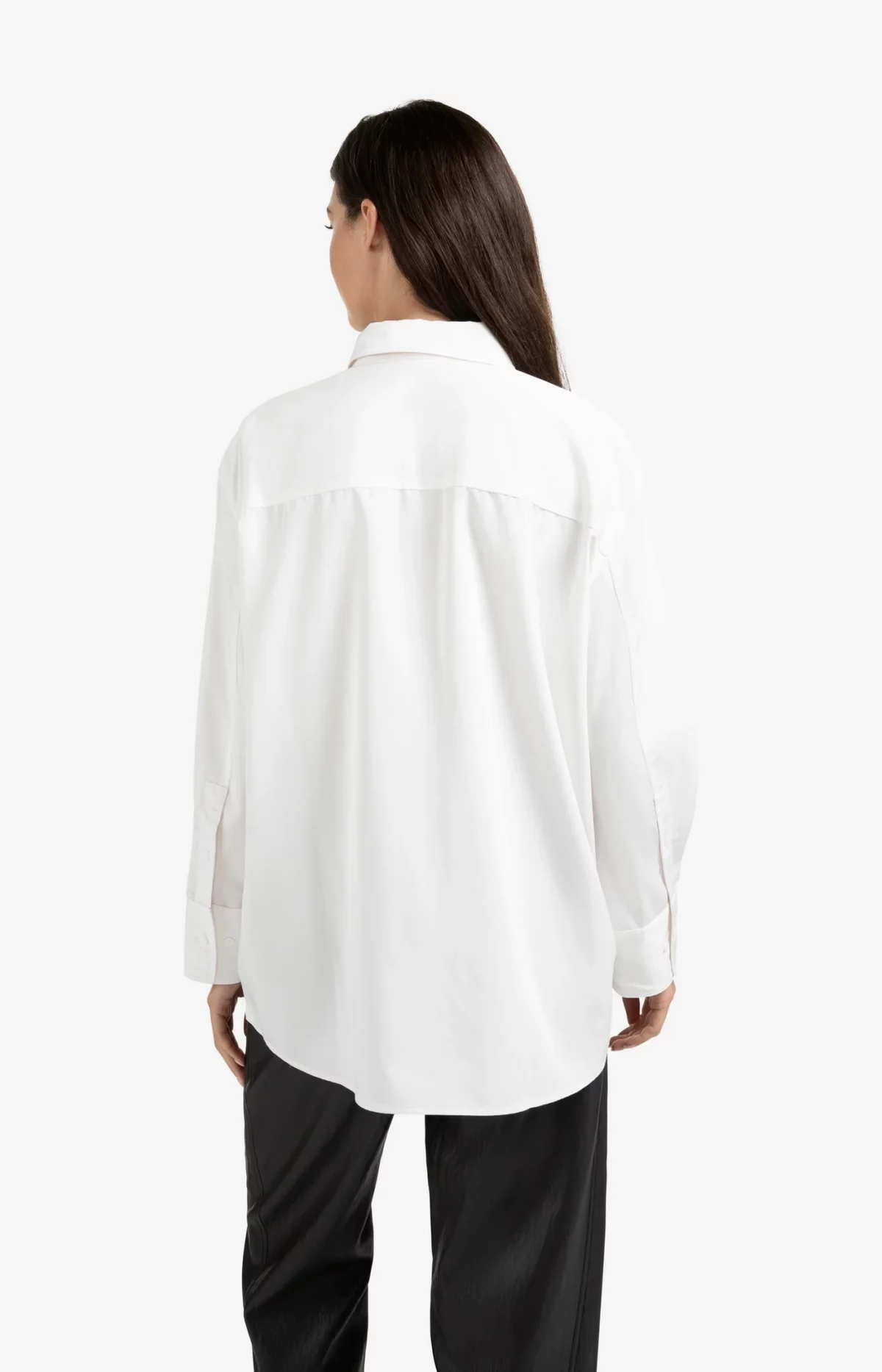 Chemise manches longues en viscose avec cravate – Image 3