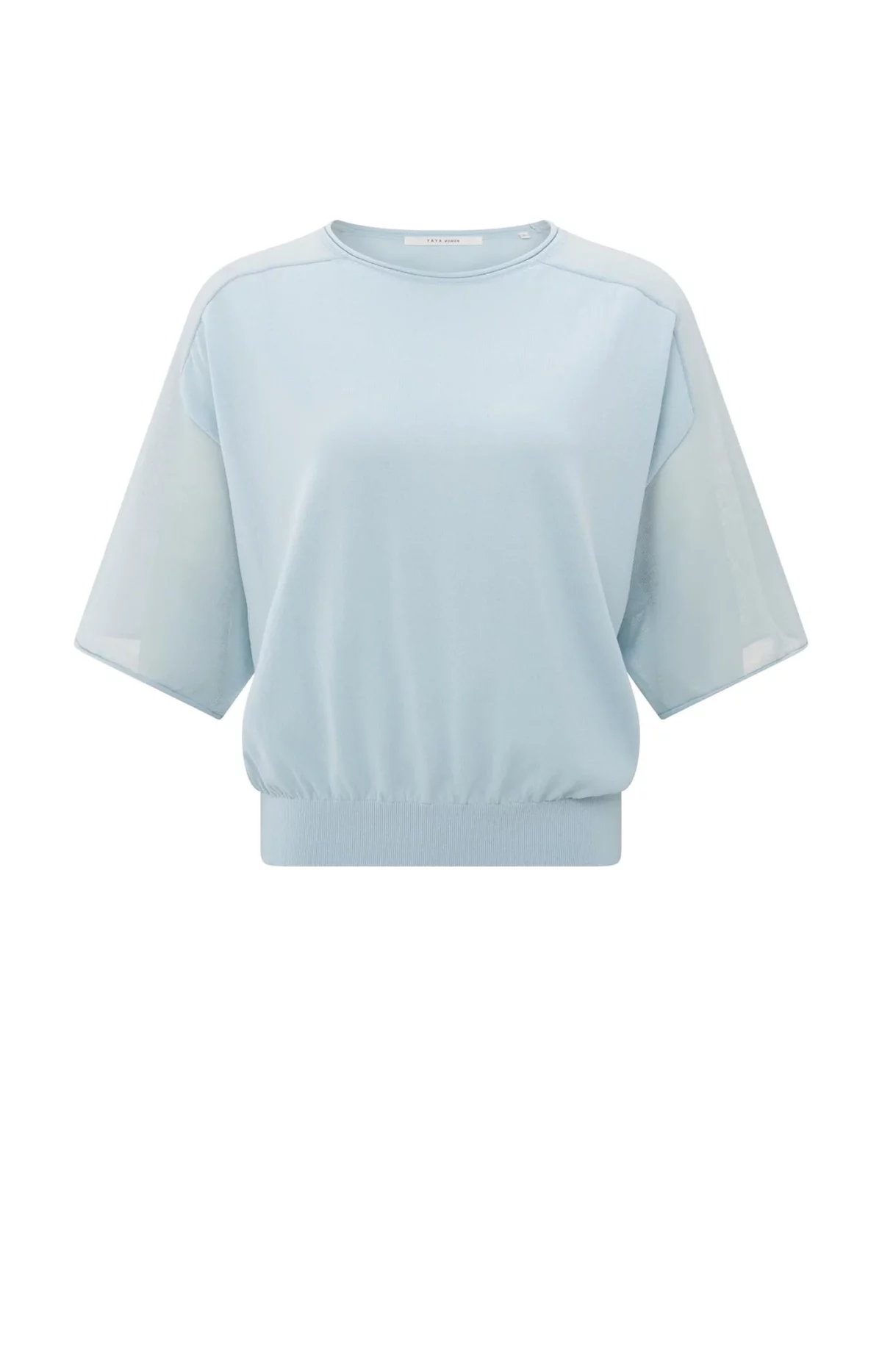 Pull à col bateau avec des manches transparente – Image 5