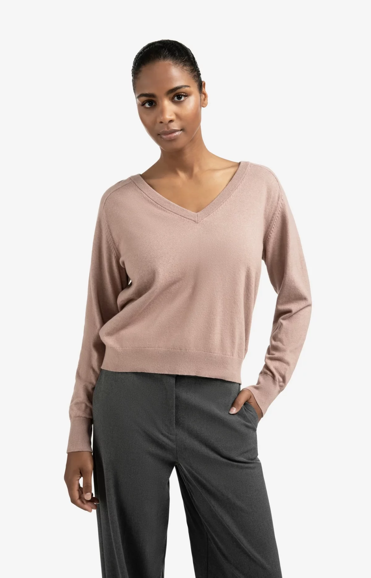 Pull à col V en coton – Image 5