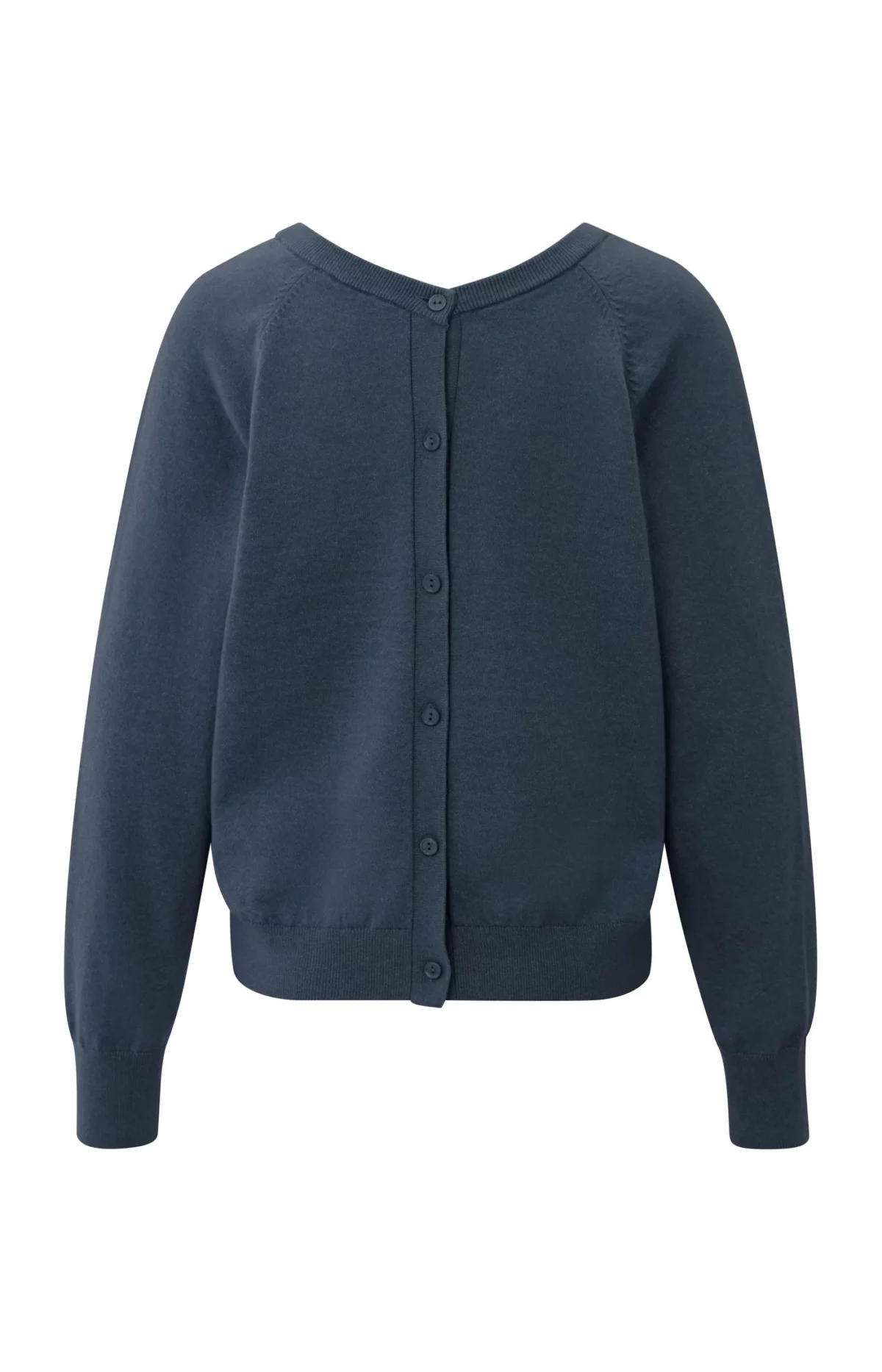 Pull à double col en V avec bouton à l'arrière – Image 2