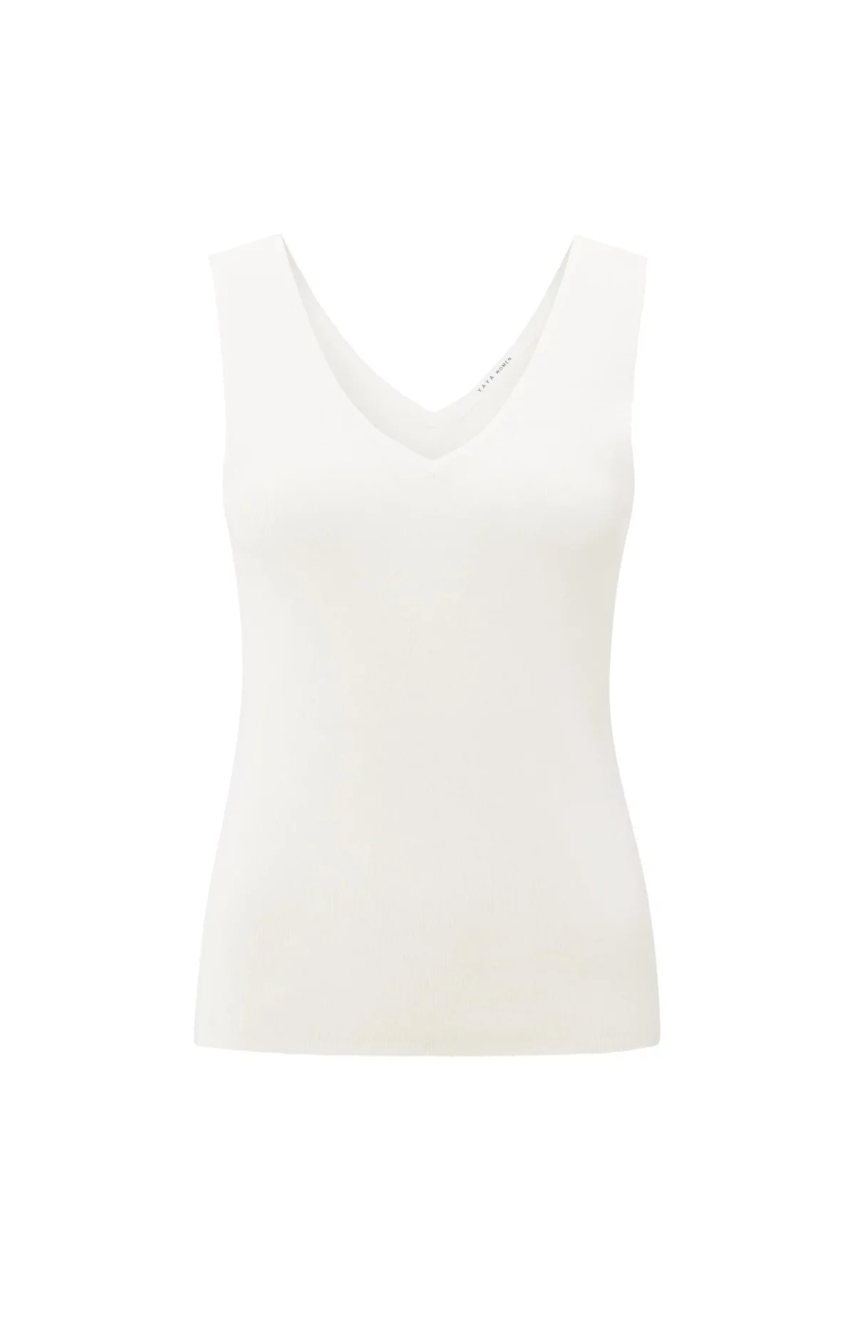 Débardeur en tricot côtelé fin avec décolleté en V – Image 5