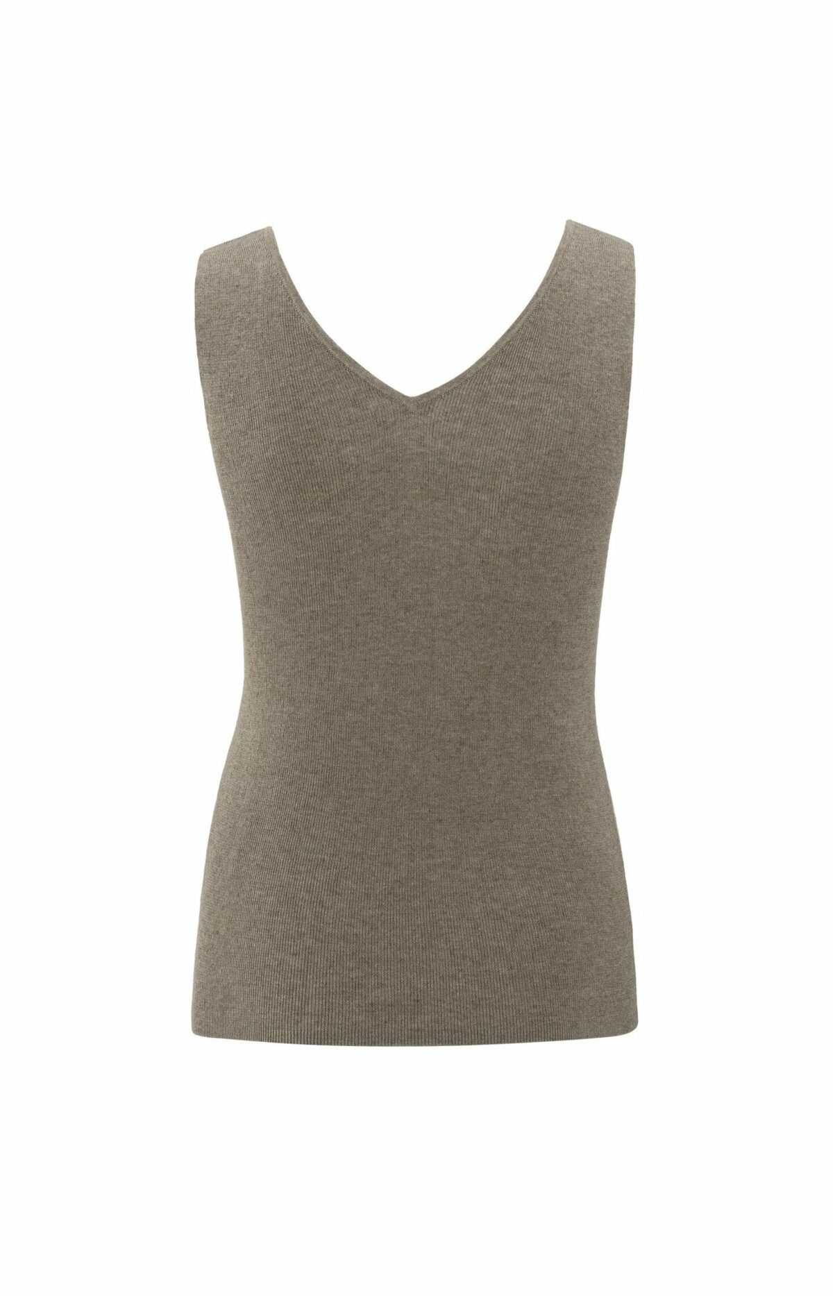 Débardeur en tricot côtelé fin avec décolleté en V – Image 3