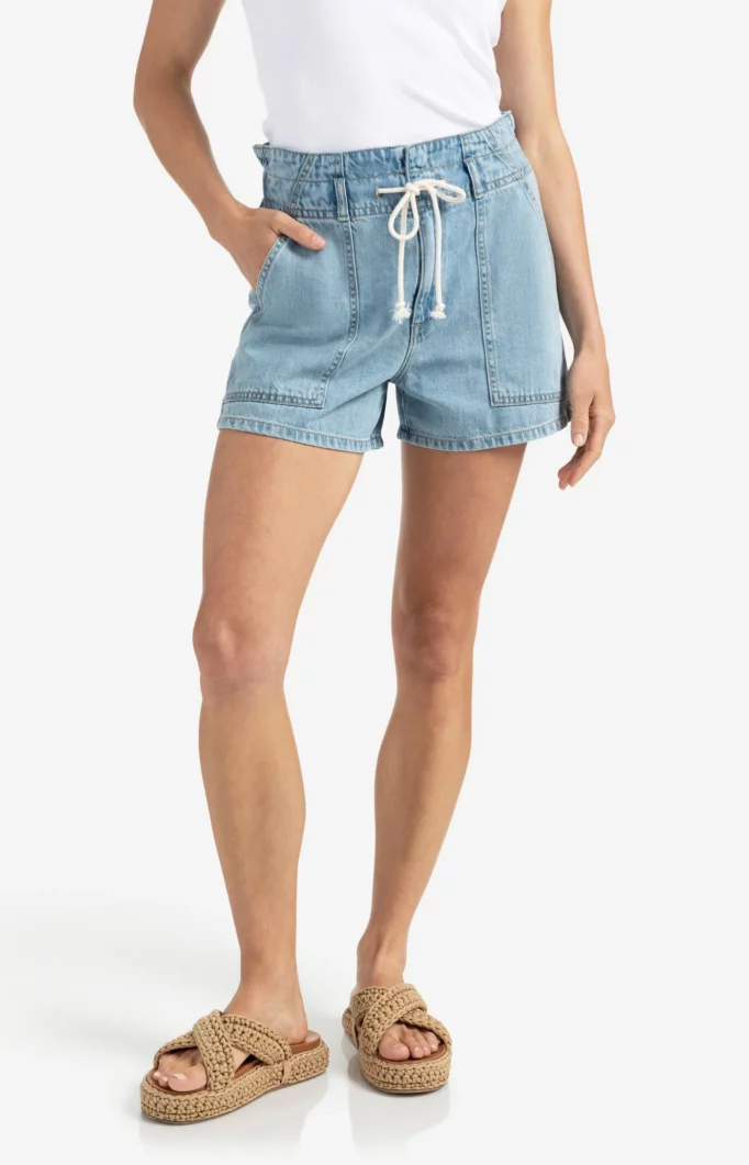 Short en jean taille haute