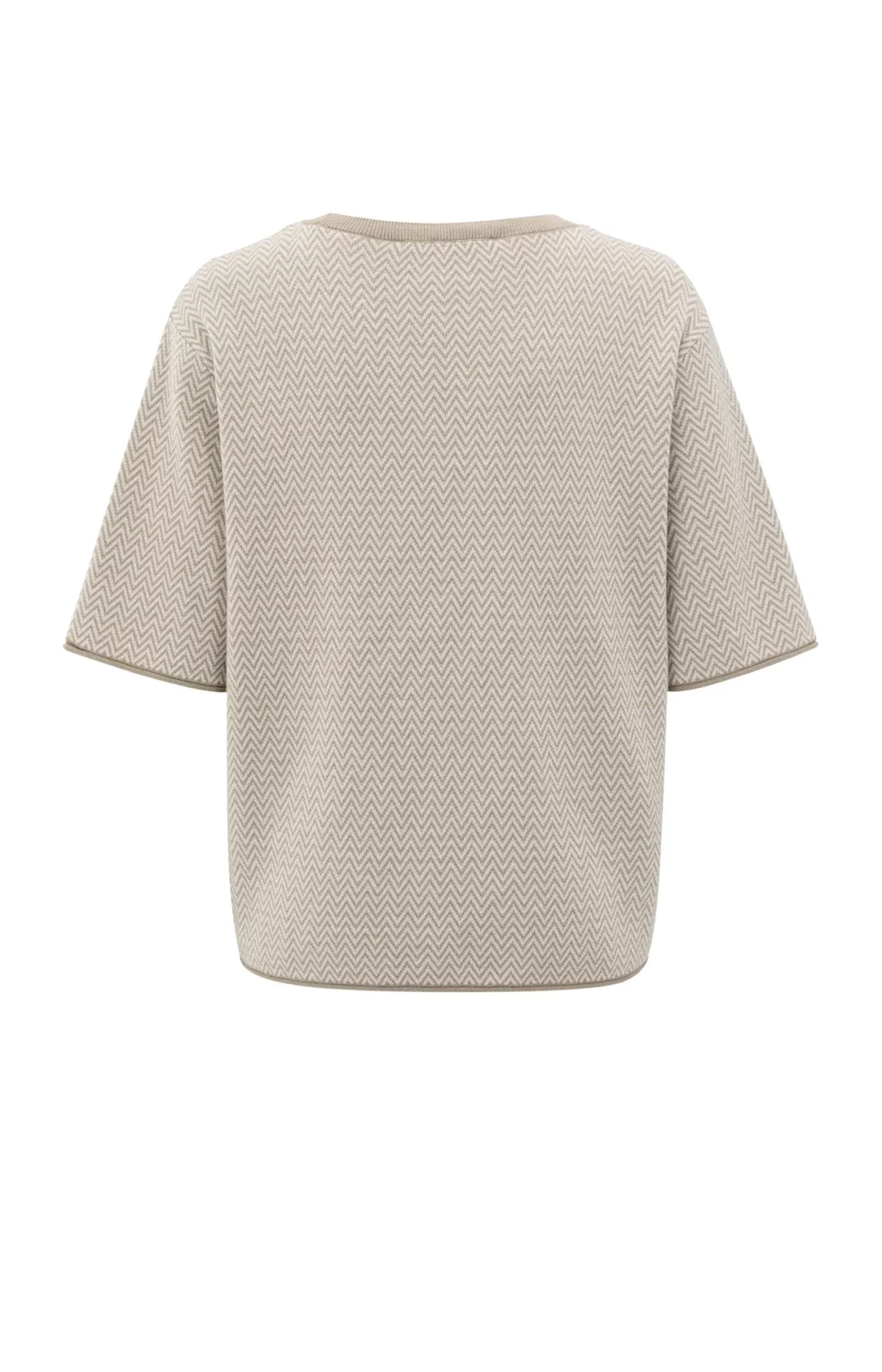 Top jacquard à motif zigzag et manches courtes – Image 6