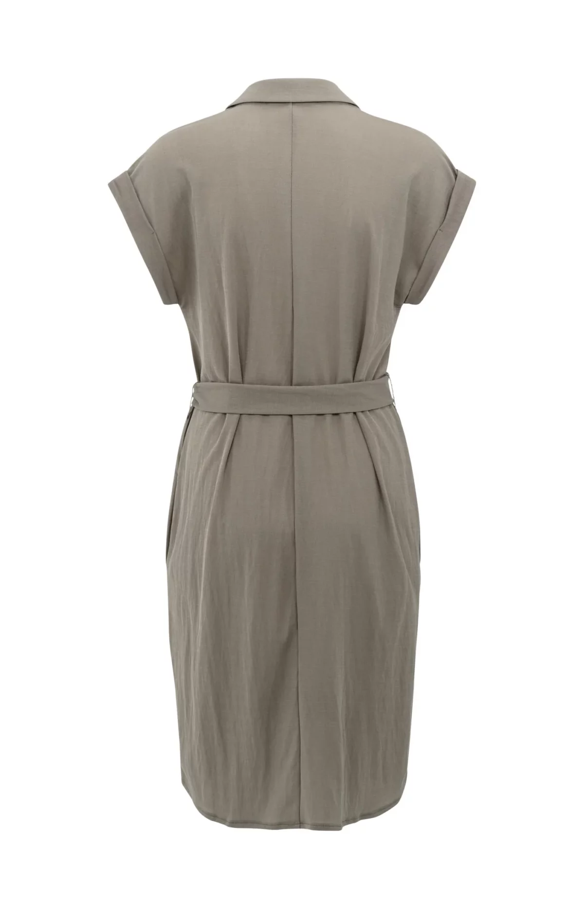 Robe en jersey avec col chemisier et ceinture à nouer – Image 6