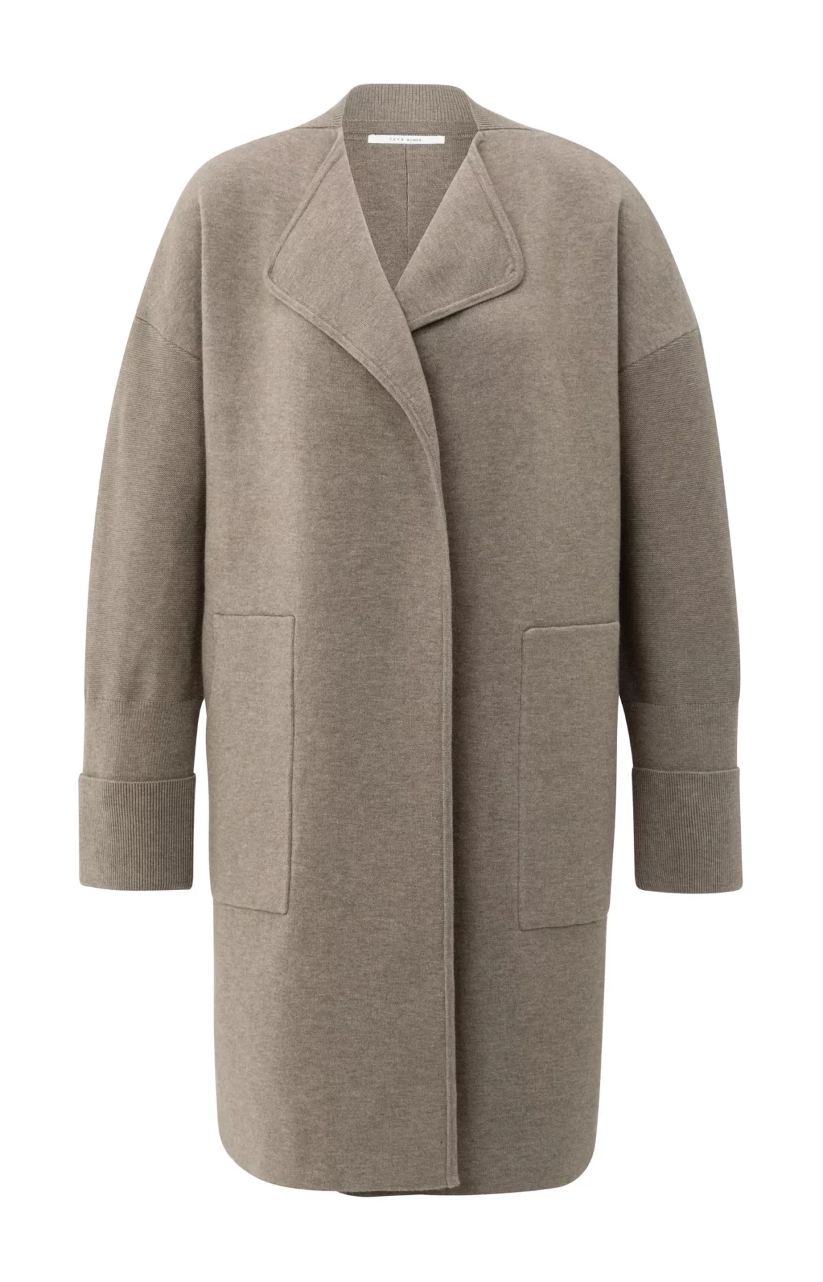 Gilet cardigan long avec poches plaquées – Image 2