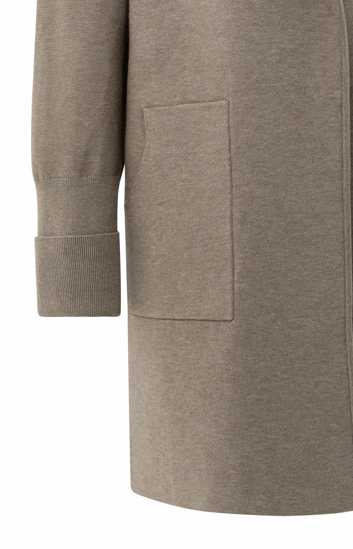 Gilet cardigan long avec poches plaquées – Image 5