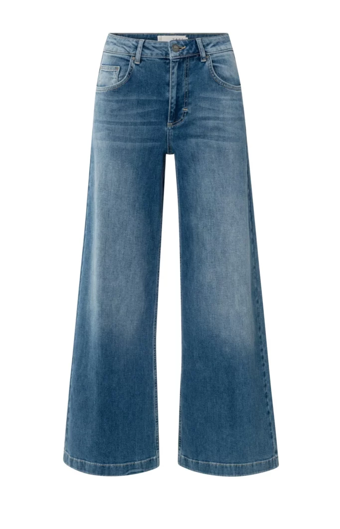 Jean taille haute coupe ample et large
