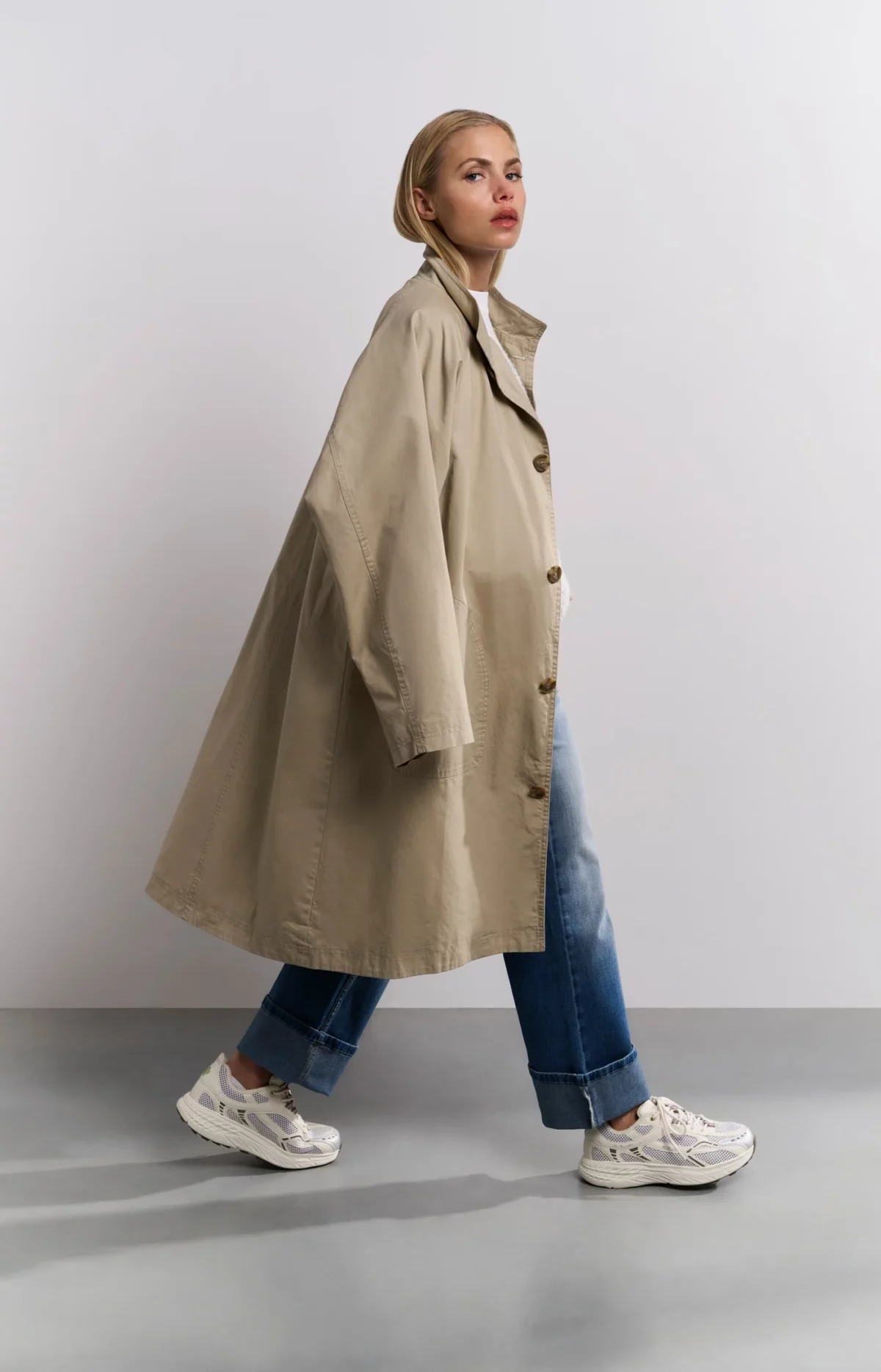 Manteau oversize en coton