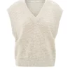 Top sans manches à col V en maille texturée – Image 2
