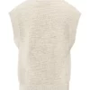 Top sans manches à col V en maille texturée – Image 3