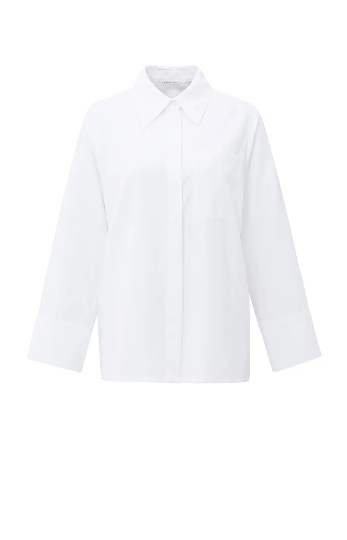 Chemise oversize blanche YAYA pour femme vue de face