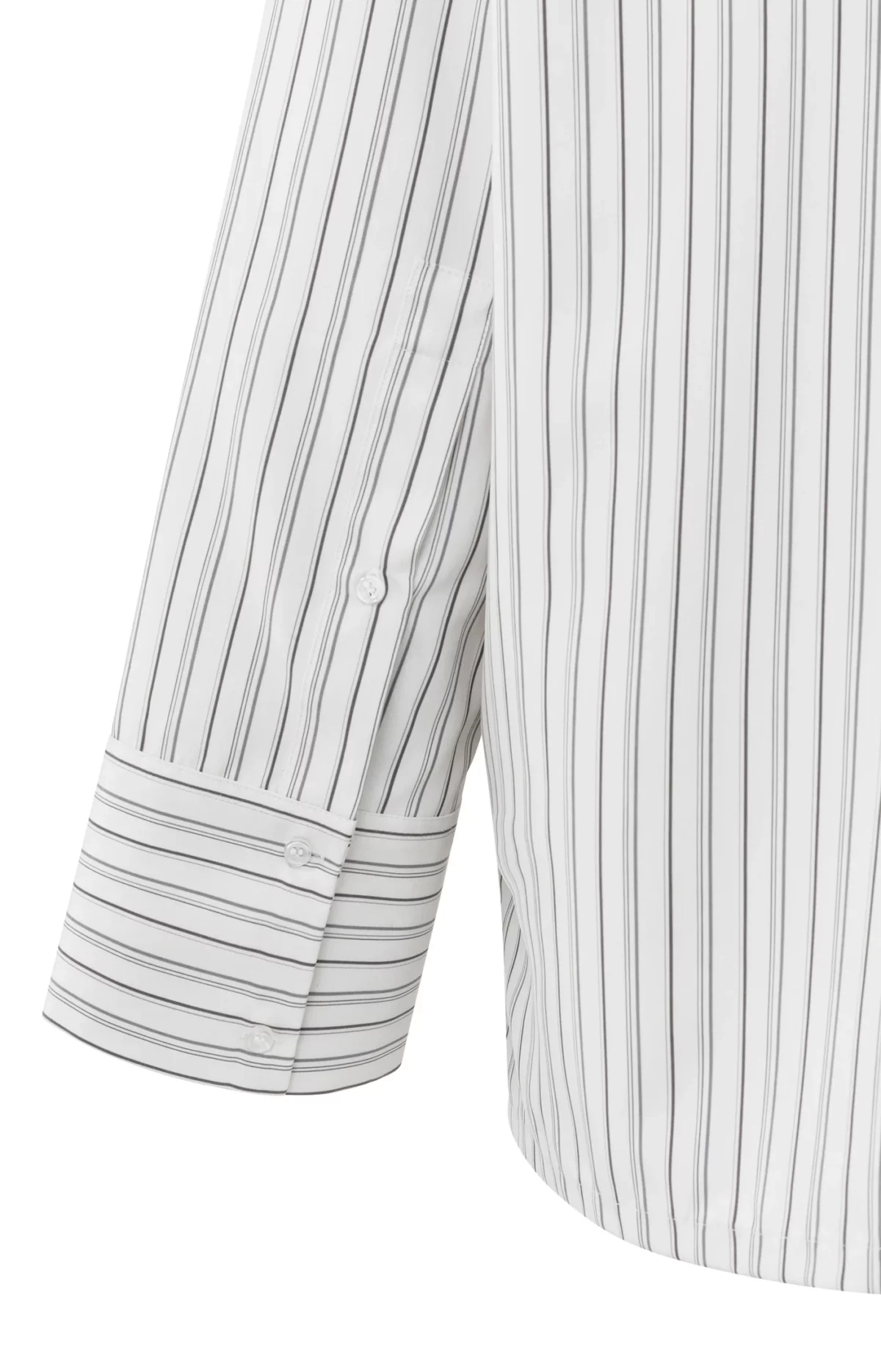 Chemise oversize à rayures blanche YAYA pour femme détail manche