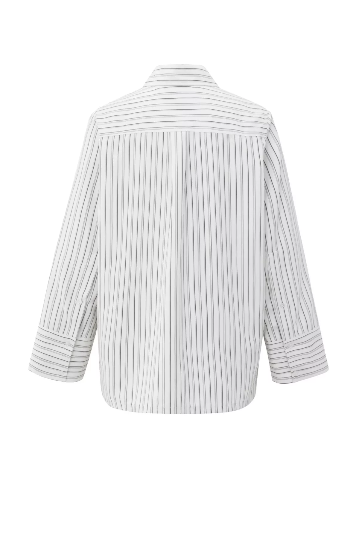 Chemise oversize à rayures blanche YAYA pour femme vue de dos