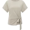 T-shirt à col rond et détail noué – Image 5