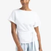 T-shirt à col rond et détail noué