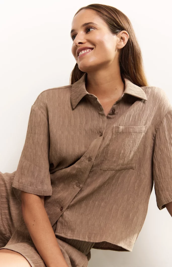 Chemise boutonnée en viscose
