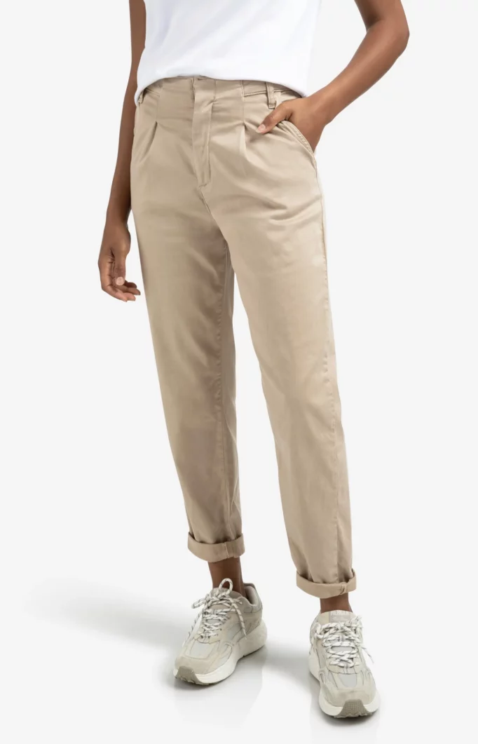 Pantalon chino en coton et lyocell