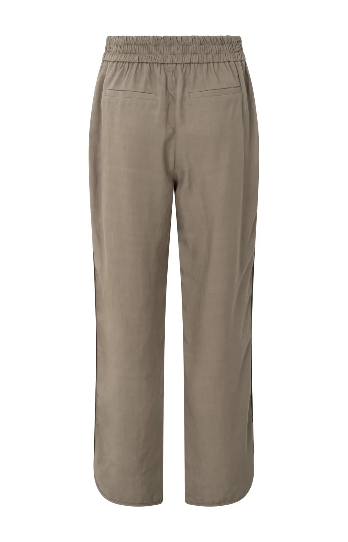 Pantalon avec ceinture élastique et ourlet incurvé – Image 3