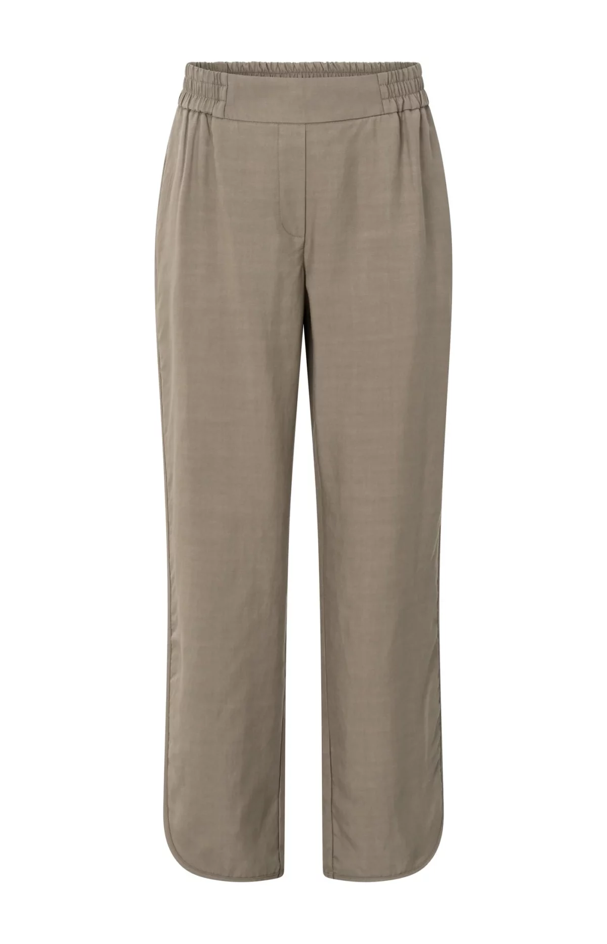 Pantalon avec ceinture élastique et ourlet incurvé – Image 2